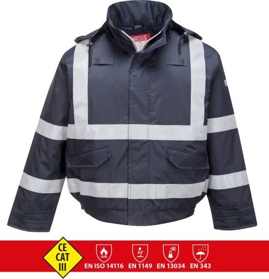 Portwest S783 - kurtka typu Bizflame Rain Multi, ocieplana, trudnopalna, przeciwdeszczowa, certyfikowana zgodna z normami UE XXL