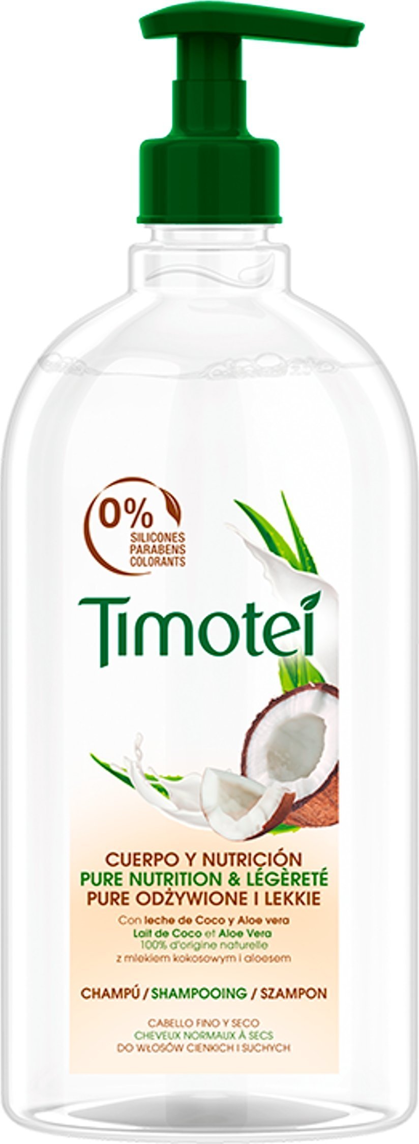 TIMOTEI_Nourished & Light szampon do włosów Coconut & Aloe Vera 750ml