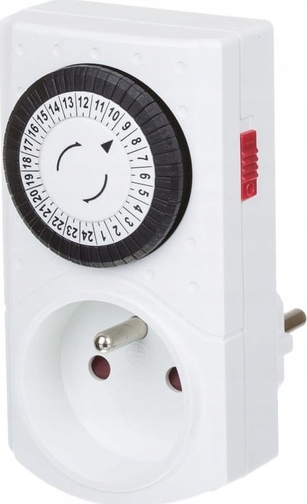 Düwi Programator czasowy mechaniczny biały 24h 48 programów