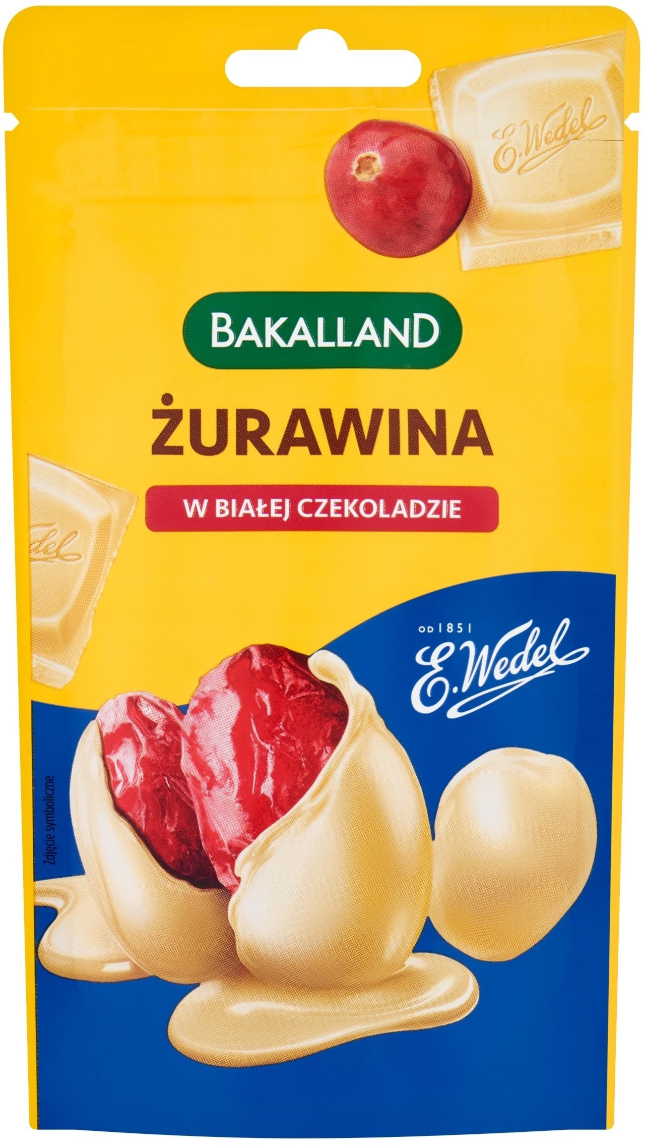 Żurawina w białej czekoladzie, BAKALLAND, 74g