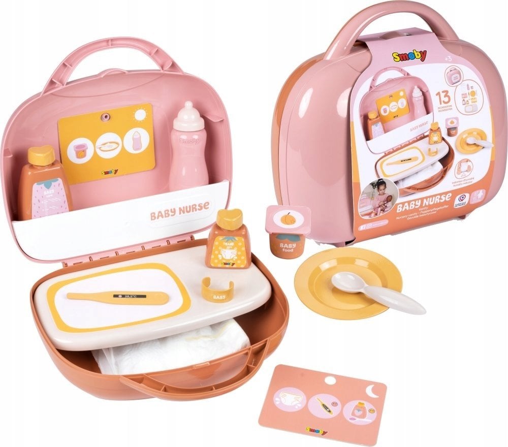 Inoar Zestaw do zabawy walizka z akcesoriami dla lalki Smoby Baby Nurse