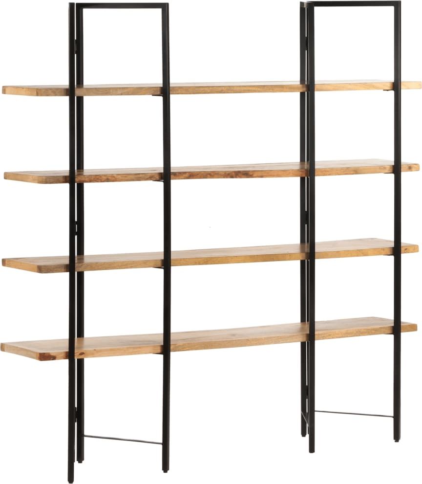 vidaXL 4-poziomowy regał na książki, 160x35x160 cm, lite drewno mango