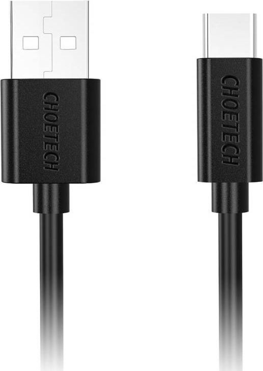 Kabel USB Choetech USB-A - USB-C 0.5 m Czarny (AC0001 BLACK)
