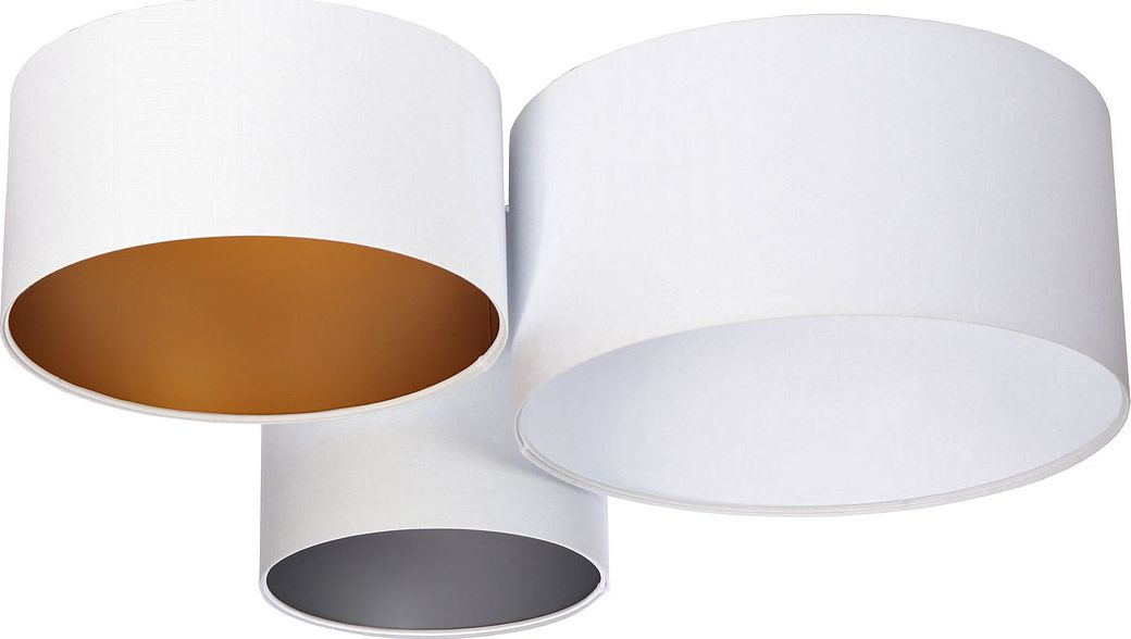 Lampa sufitowa Lumes Potrójny welurowy plafon z abażurami - EXX37-Promis