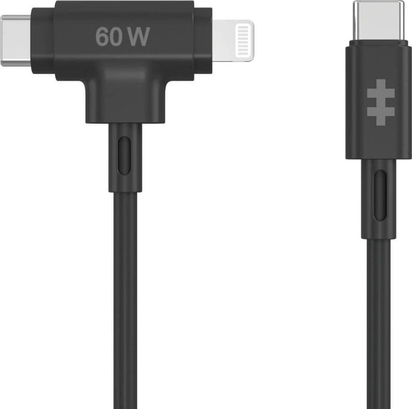 Kabel USB Targus USB-C - USB-C + Lightning 1.5 m Czarny (HJ4010BKGL)