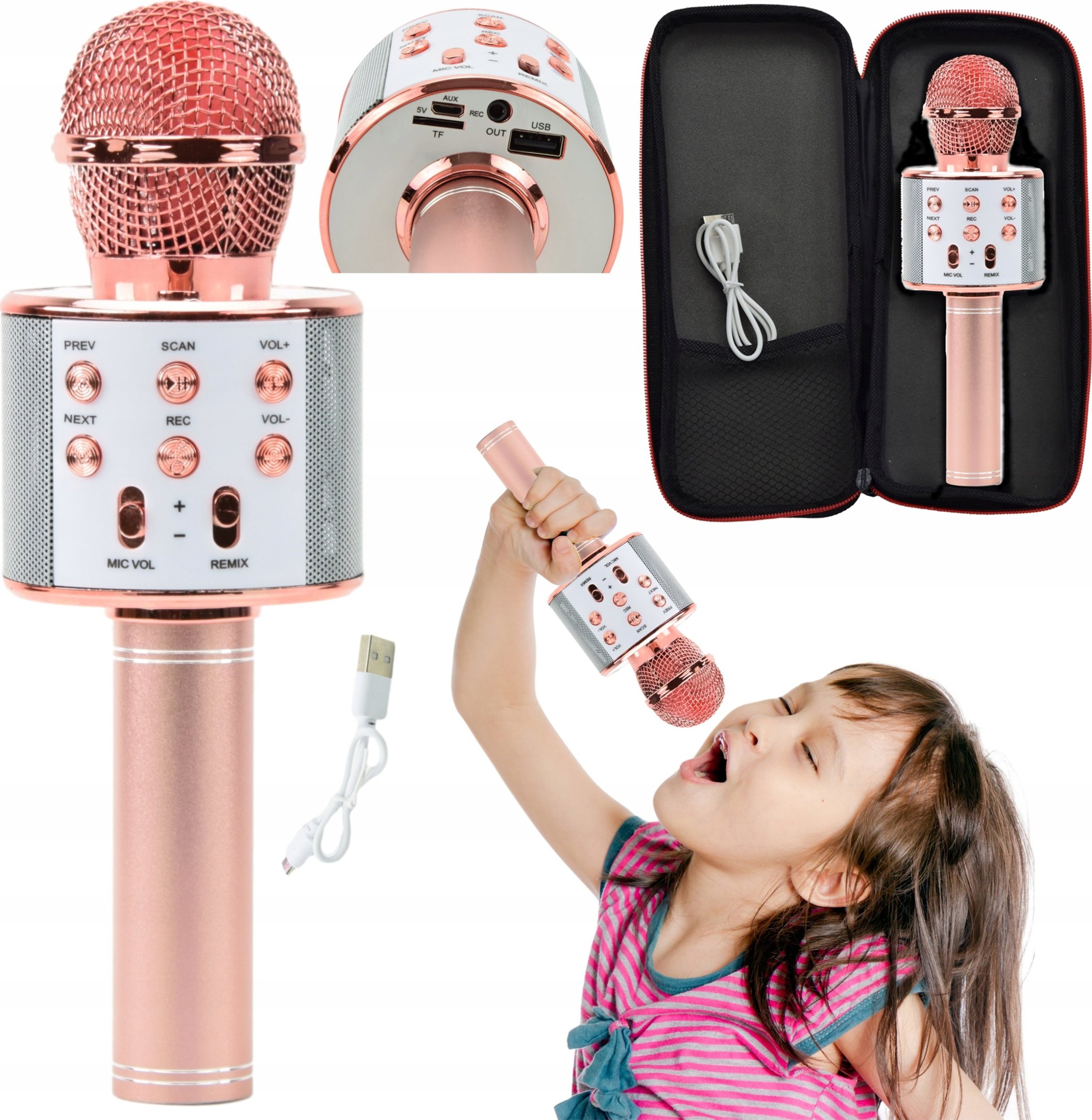 Skleplolki BEZPRZEWODOWY MIKROFON GŁOŚNIK BLUETOOTH KARAOKE