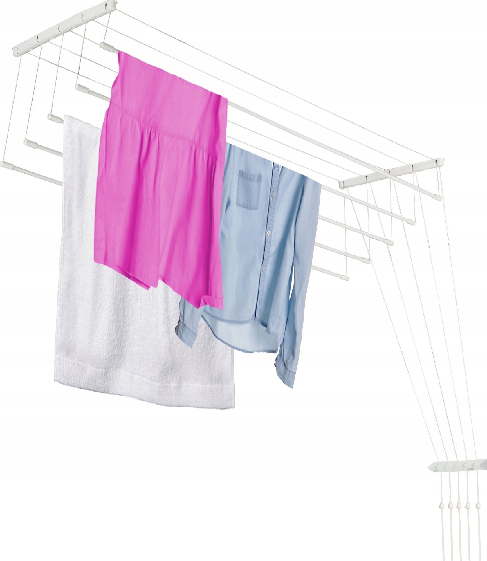 Suszarka na pranie Kadax Suszarka Na Pranie Ubrania Sufitowa 5 Prętów 150cm