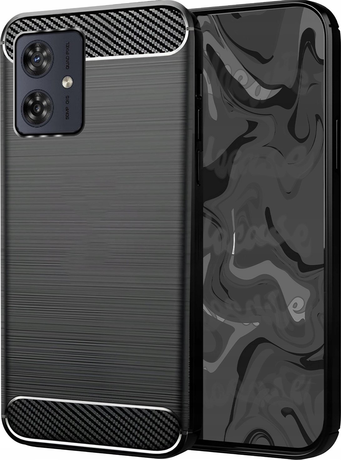 Hello Case ETUI DO MOTOROLA MOTO G54 5G | PANCERNE KARBON CASE CZARNE