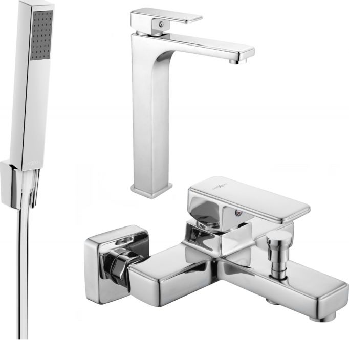 Mexen Mexen Cetus R77 zestaw wannowy, chrom - 744313R77-00