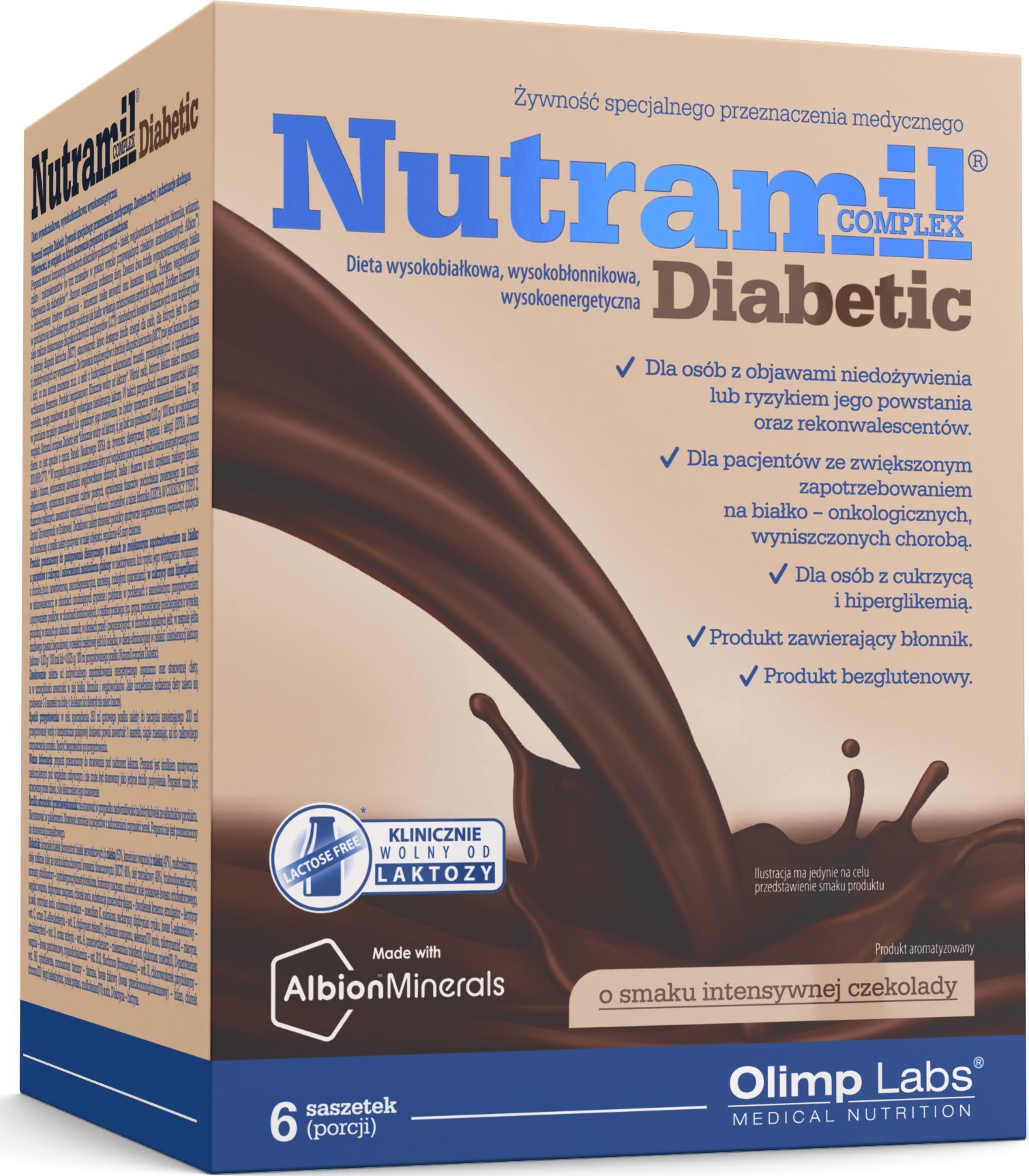 Olimp Nutramil Complex Diabetic - 6 saszetek Czekolada-Chocolate