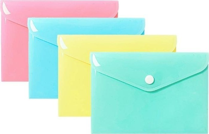 Teczka koperta A6 PP pastel (10szt)