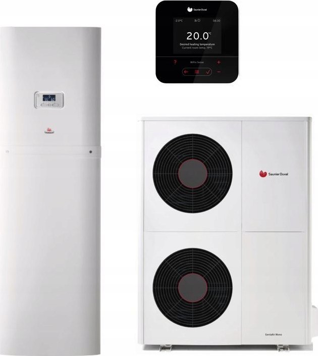 Saunier Duval Pakiet systemowy OZE Nr 01 - Pompa ciepła GeniaAir MONO HA 12-6 O + FEW 200/6 + SRC 720