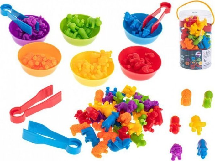 Zwierzęta safari edukacyjne nauka liczenia montessori 36el.