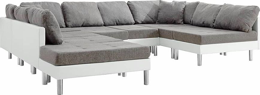 Elior Sofa modułowa biało-jasnoszara - Astoa