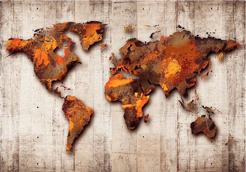 DecoNest Fototapeta - Świat z brązu - 150X105