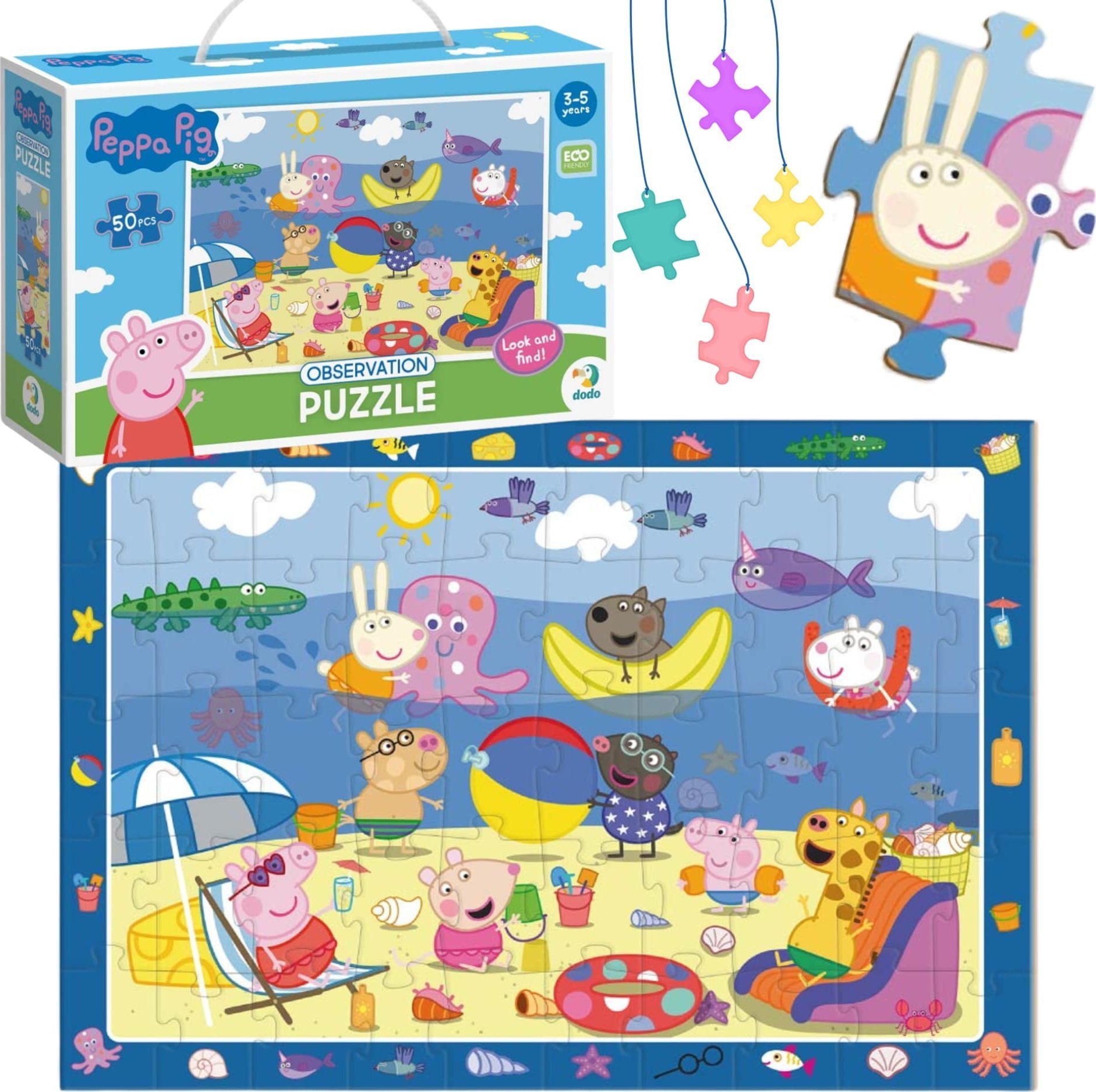 Dodo Puzzle obserwacyjne Świnka Peppa - Wakacje