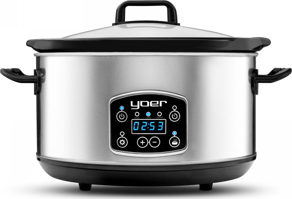 Yoer WOLNOWAR Elektryczny GARNEK CERAMICZNY 4,5L Programator czasowy AUTOMATYCZNY Slow Cooker - YOER Clever-Cook SC4502S