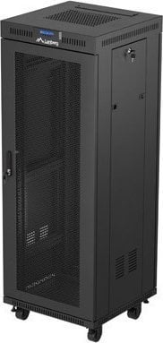 SZAFA INSTALACYJNA RACK STOJĄCA 19" 32U 600X600 CZARNA DRZWI PERFOROWANE LCD LANBERG (FLAT PACK)