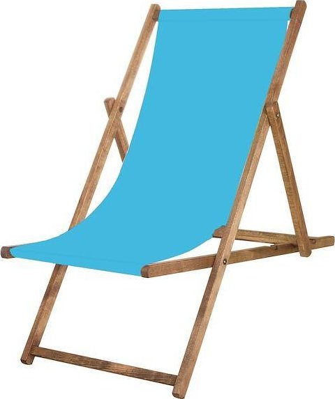 Springos Leżak drewniany impregnowany z tkaniną niebieski UNIWERSALNY