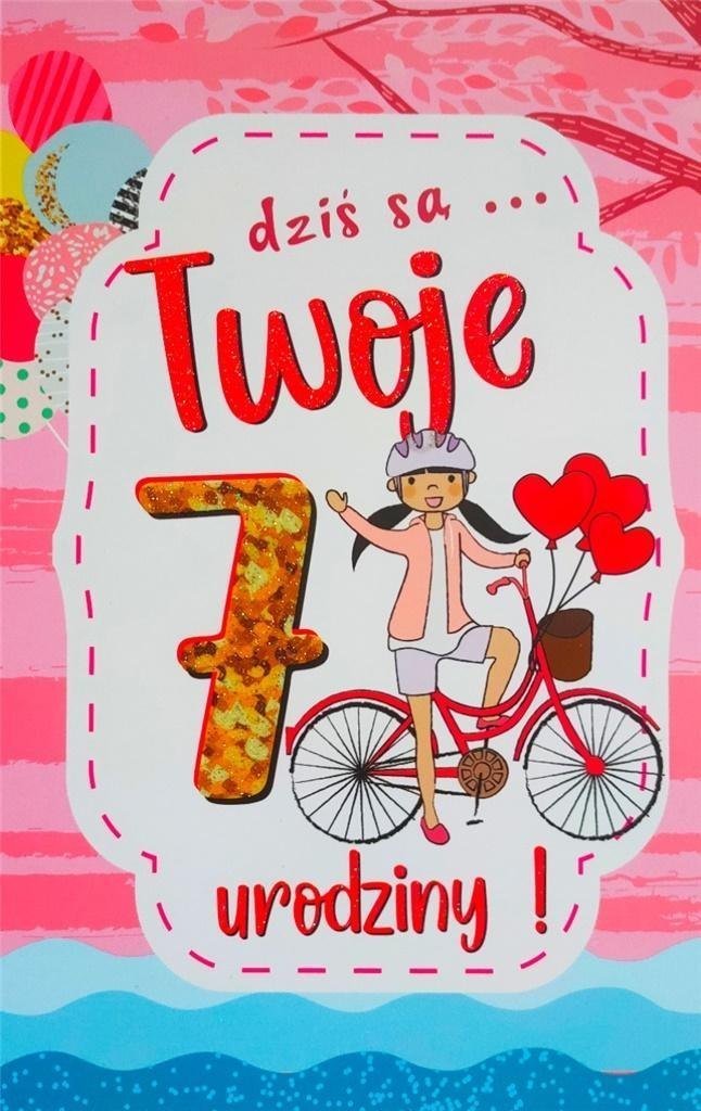 Yeku Karnet Urodziny 7 dziewczynka 2K - 078