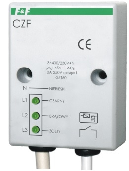 F&F Przekaźnik zaniku i asymetrii faz 10A 1Z 4sek 45V CZF