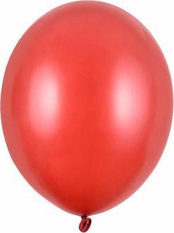 PartyDeco Balony metaliczne czerwone 30 cm / 10 sztuk one size