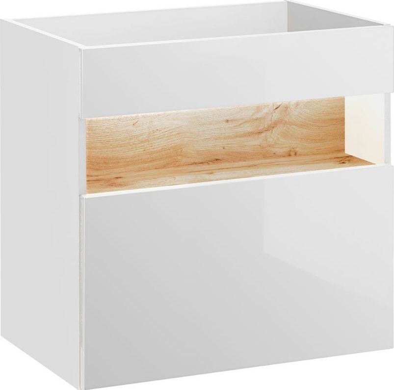 Elior Szafka pod umywalkę Monako 2X 60 cm - Biały połysk