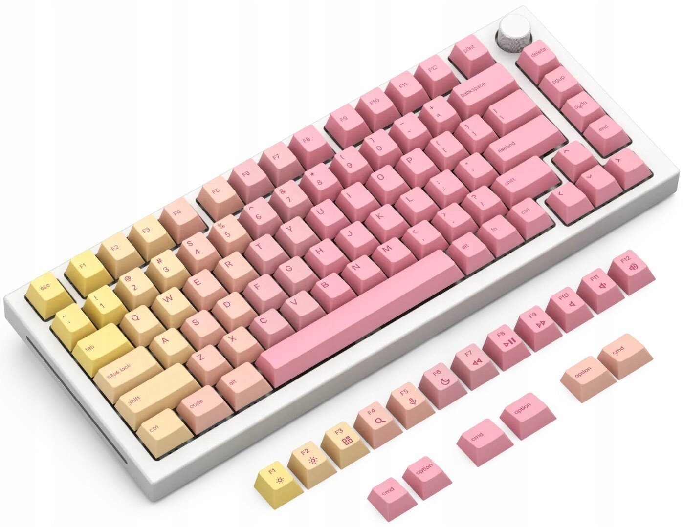 Glorious GPBT Keycaps - Pink Grapefruit - Forge