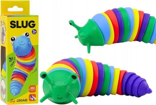 LeanToys Giętki Ślimak Gąsienica Robak Sensoryczny Antystresowy Kolorowy