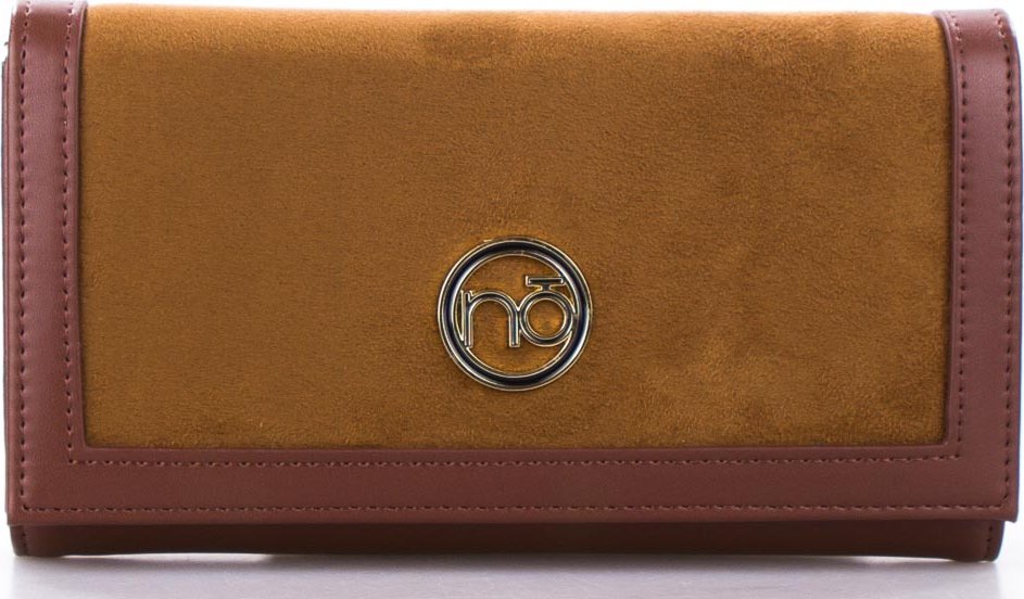 Nobo Portfel Damski Nobo Zamszowy z Łańcuszkiem Brązowy