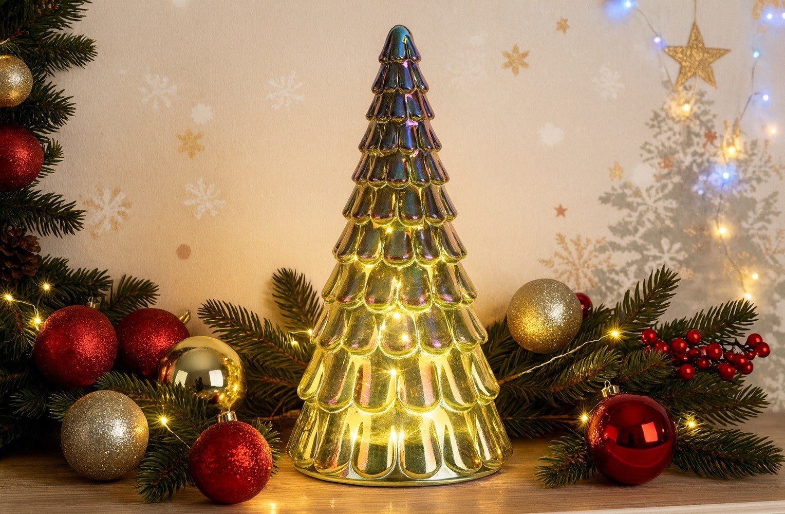 Choinka szklana Led 40 cm