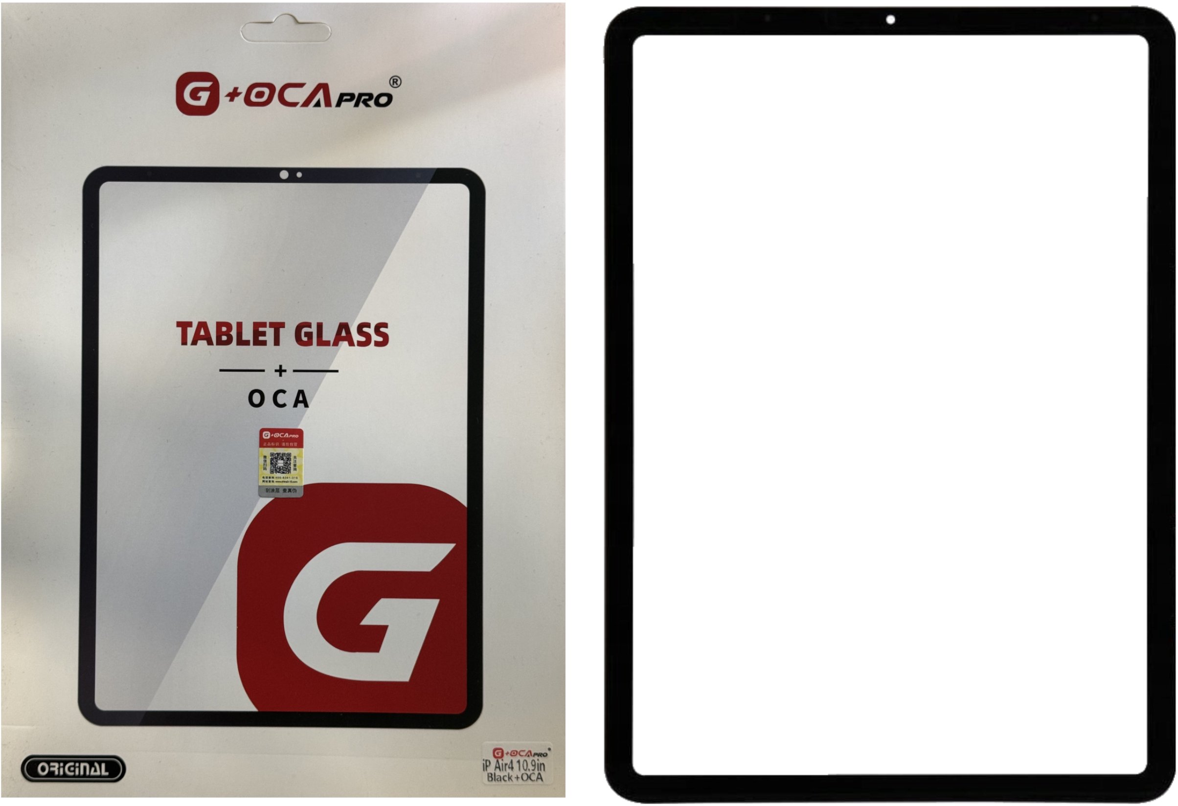 Apple iPad Air 2020 10.9" Gen 4 Szyba z Klejem OCA do Refabrykacji Ekranu