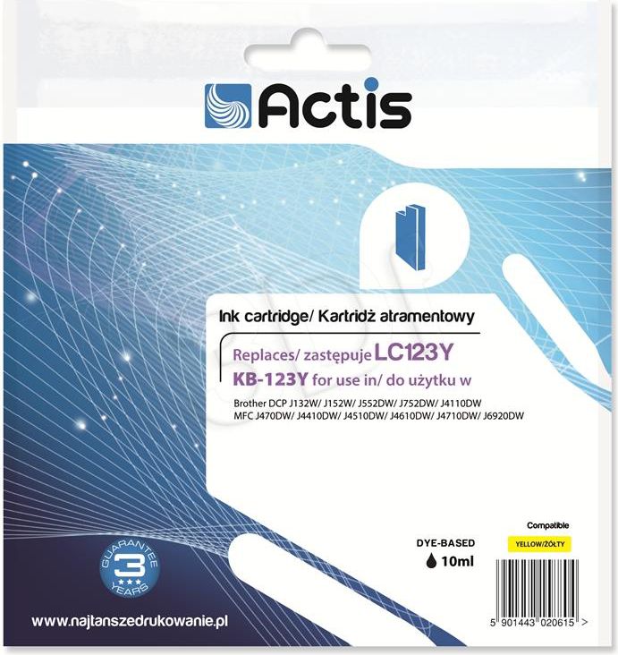 Tusz Actis Tusz KB-123Y / LC123Y (yellow)