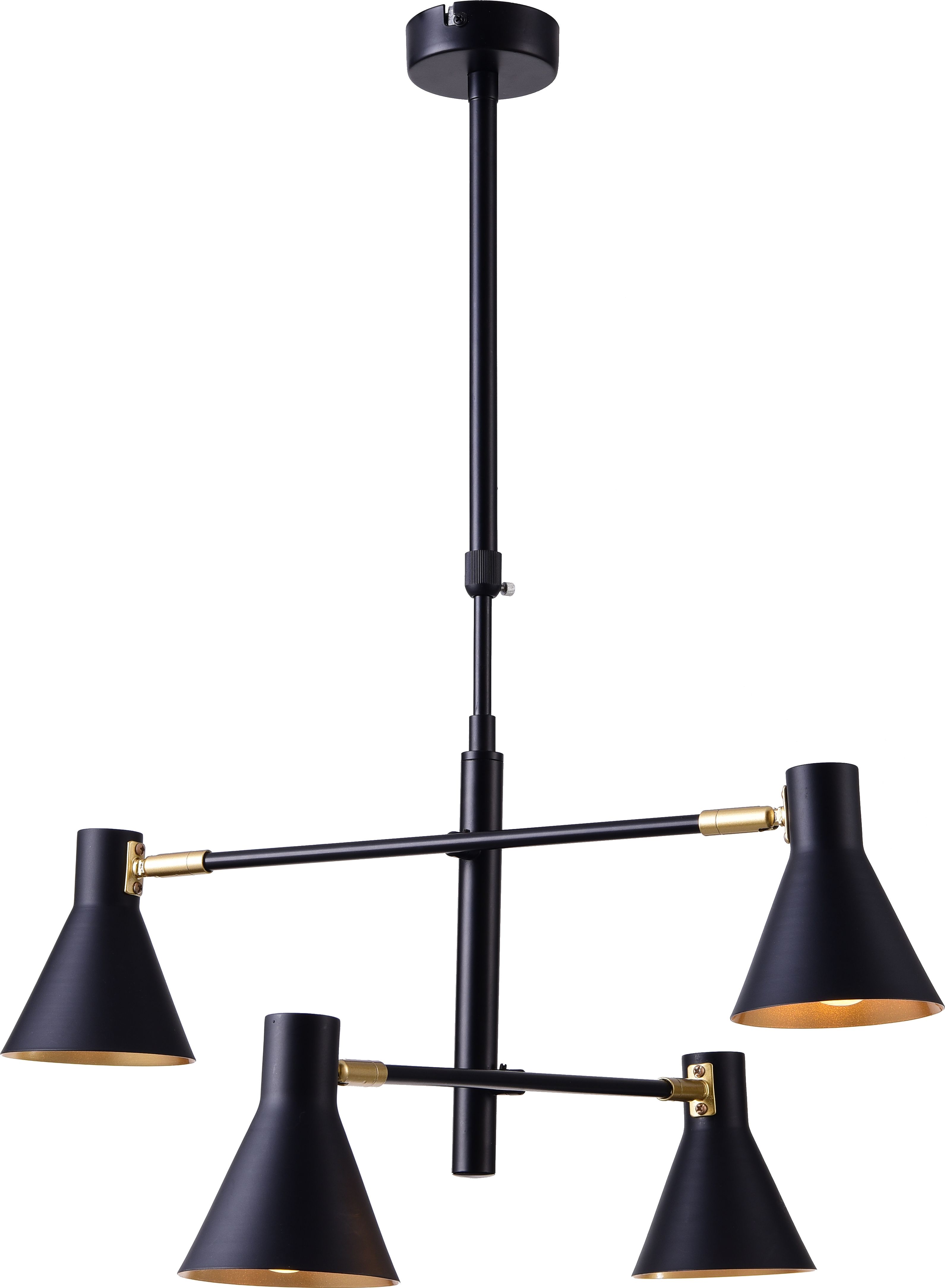 Lampa wisząca Candellux Lampa sufitowa czarna Candellux LESS 34-72689