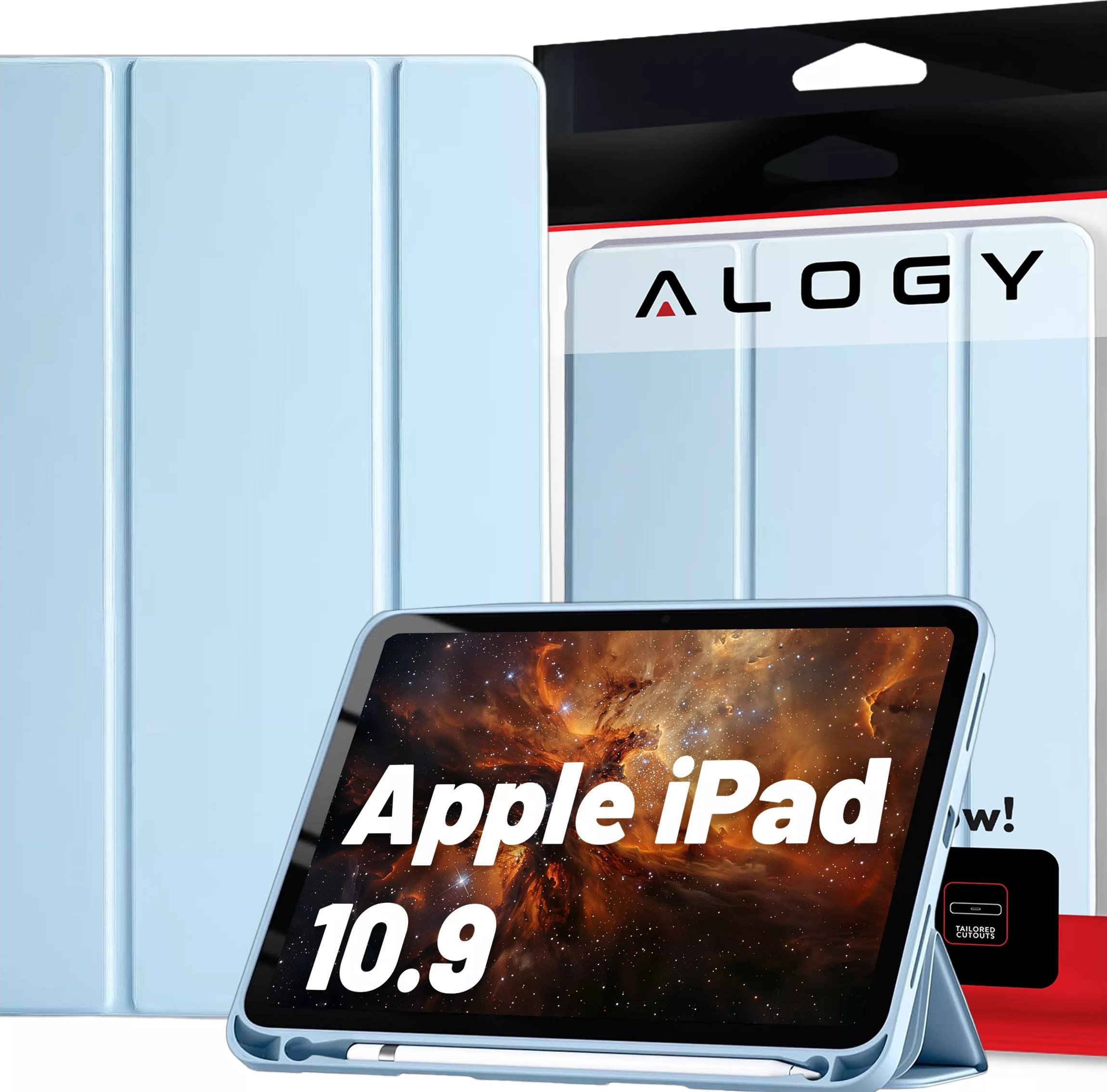 Etui na tablet Alogy Etui do Apple iPad 10gen. 10.9" 2022 obudowa na tablet Smart Case Pencil Holder Niebieskie