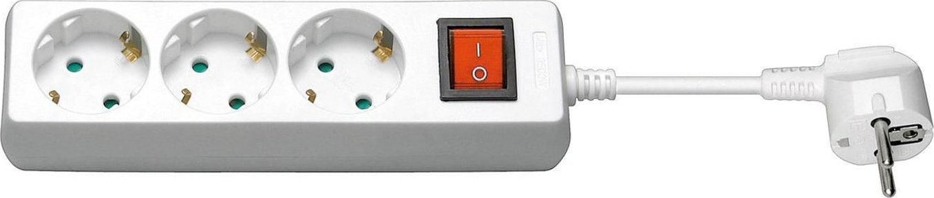 Kabel zasilający MicroConnect Microconnect GRU003W-SWITCH rozgałęziacz 1,5 m 3 x gniazdo sieciowe Wewnętrzna Biały