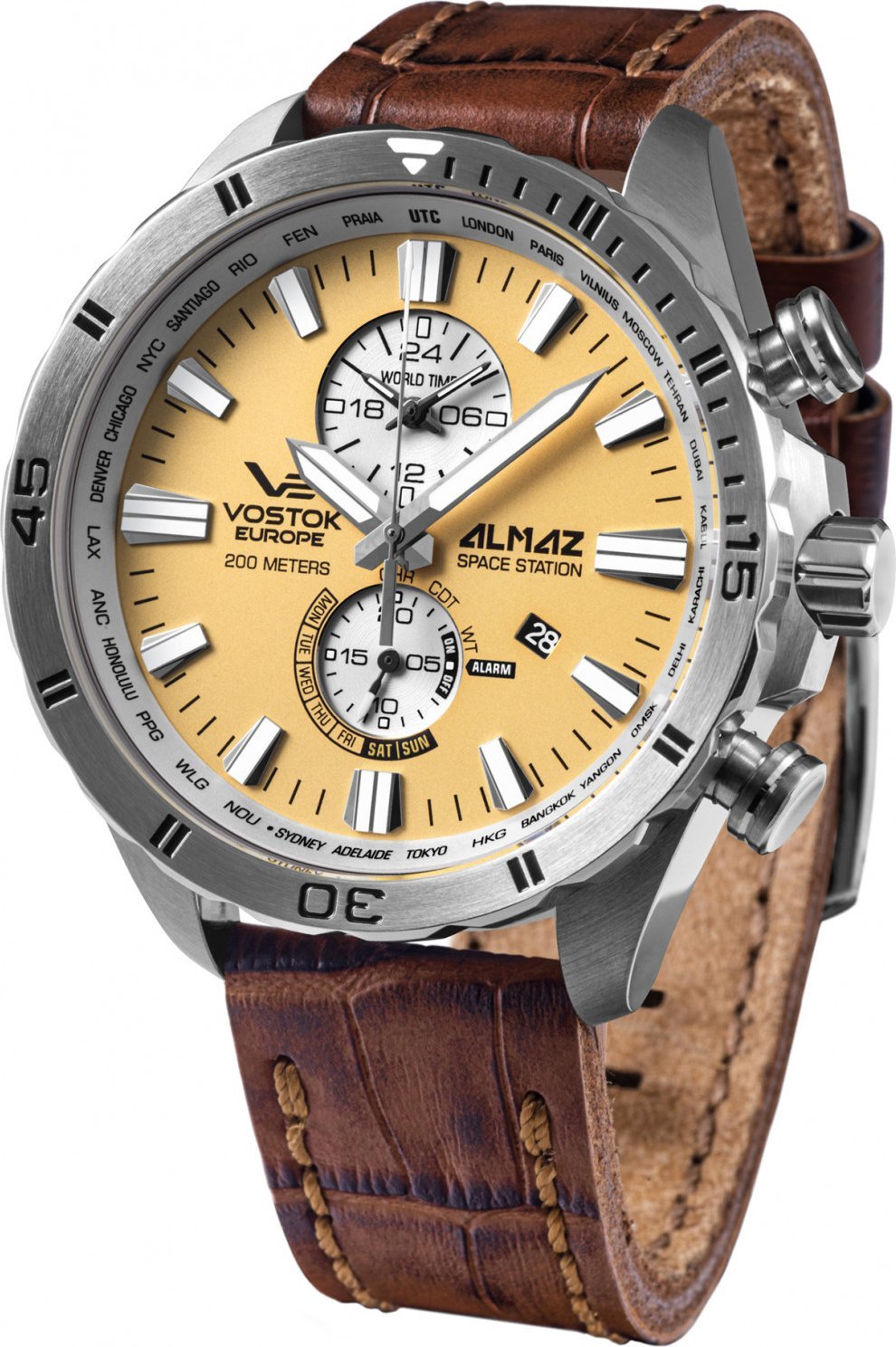 Zegarek Vostok Europe Zegarek męski Vostok Europe YM8J-320A655 brązowy