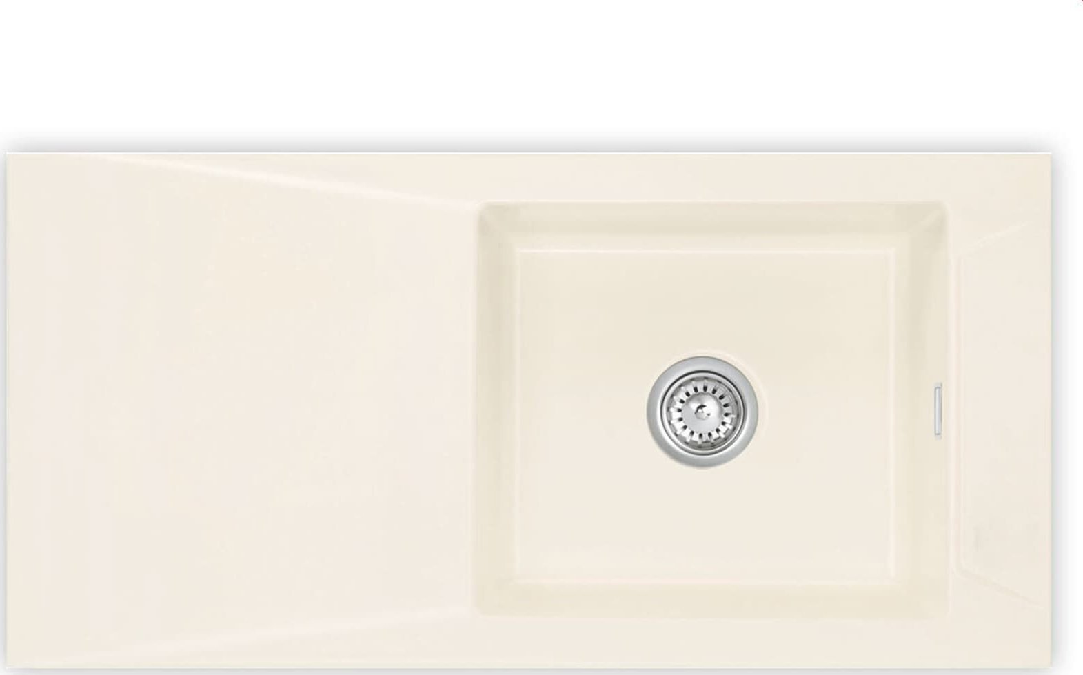 Zlewozmywak SYSTEMCERAM Systemceram Siro 100 Jasmin, zlewozmywak ceramiczny, korek manualny