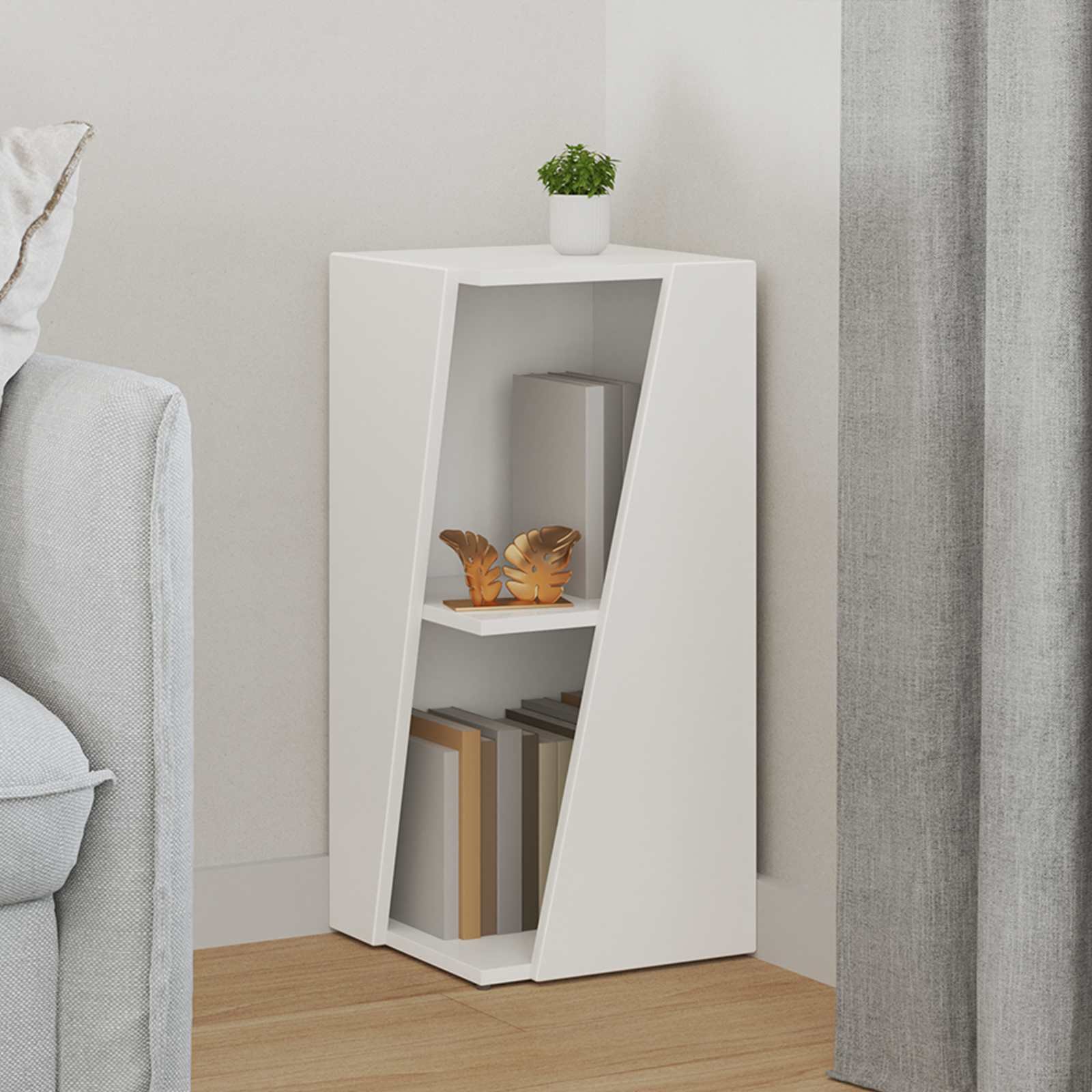 vidaXL Półka boczna Biały 33 x 32 x 70,5 cm