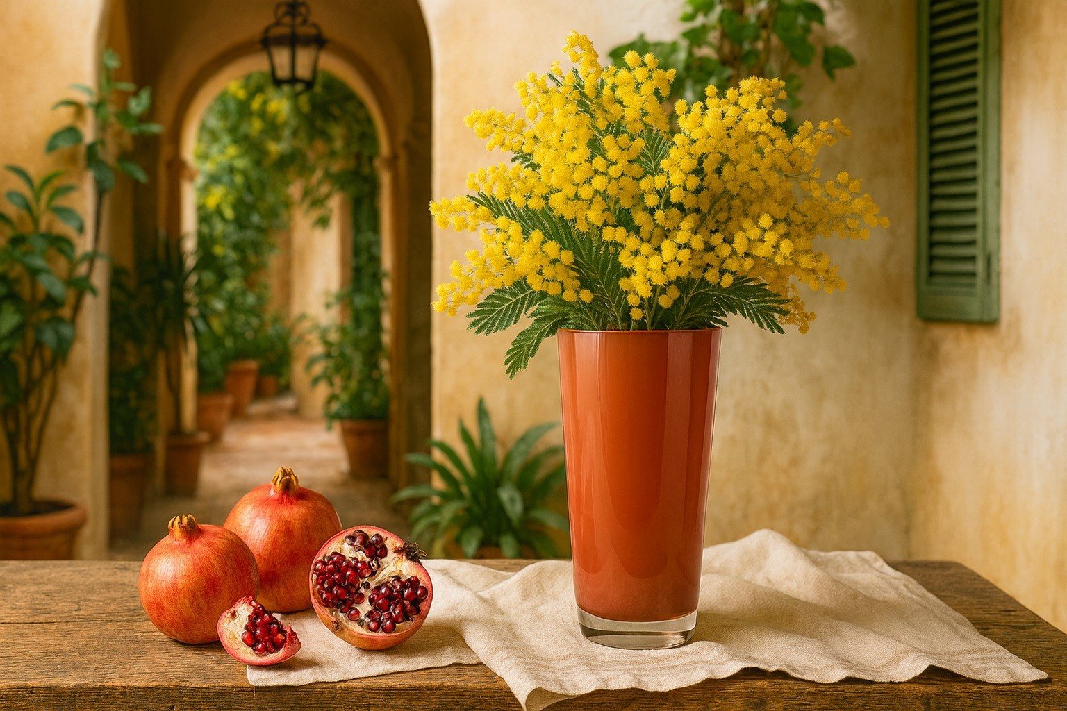 Wazon szklany 25 cm pomarańczowy Asa Glass