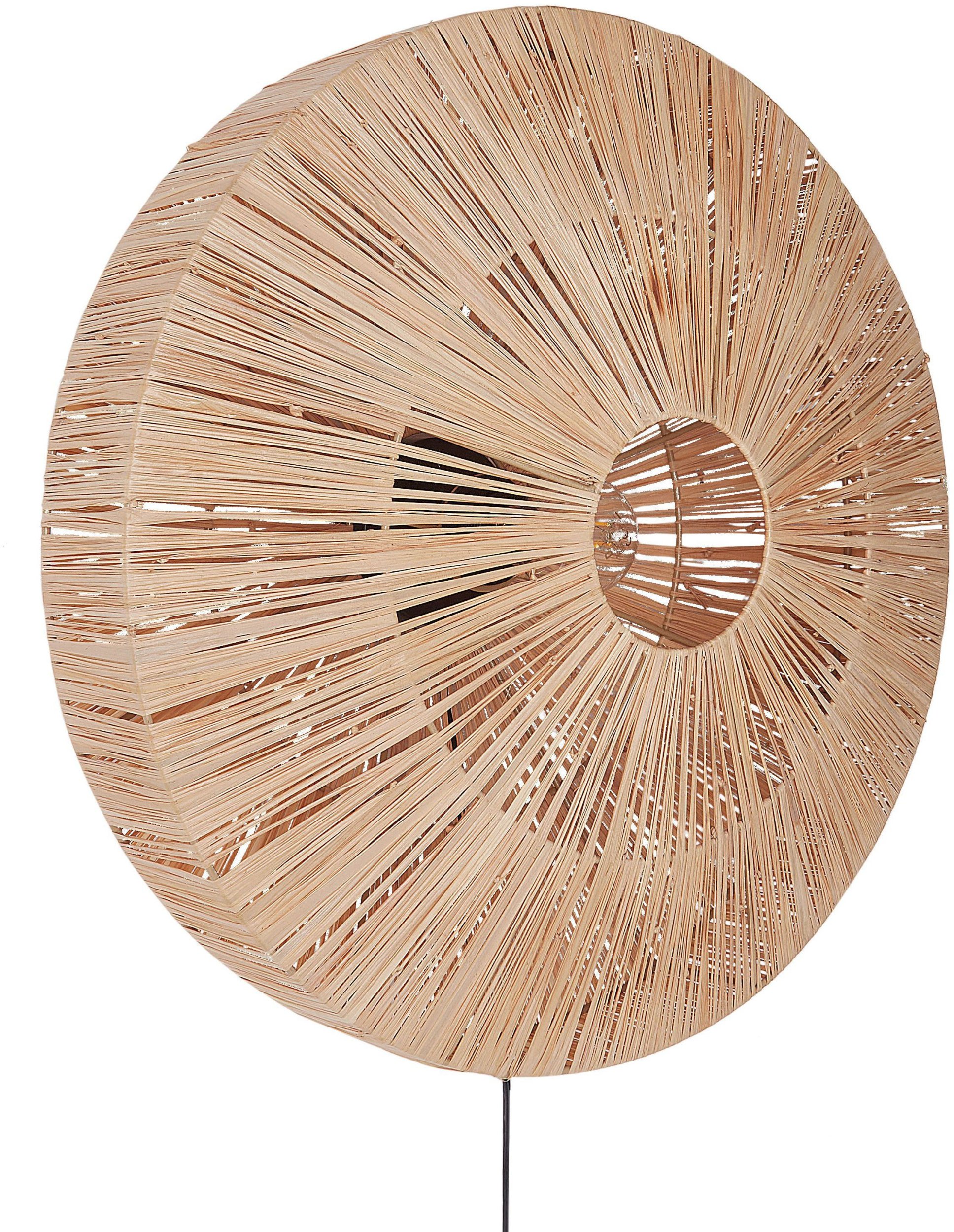 Kinkiet Beliani Lampa ścienna LUMUT Plecionka Naturalny