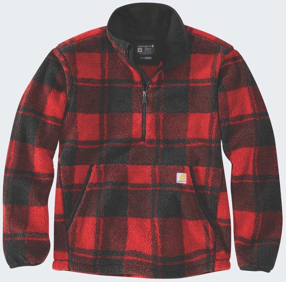 Polar Carhartt Fleece Pullover CrabApple Plaid