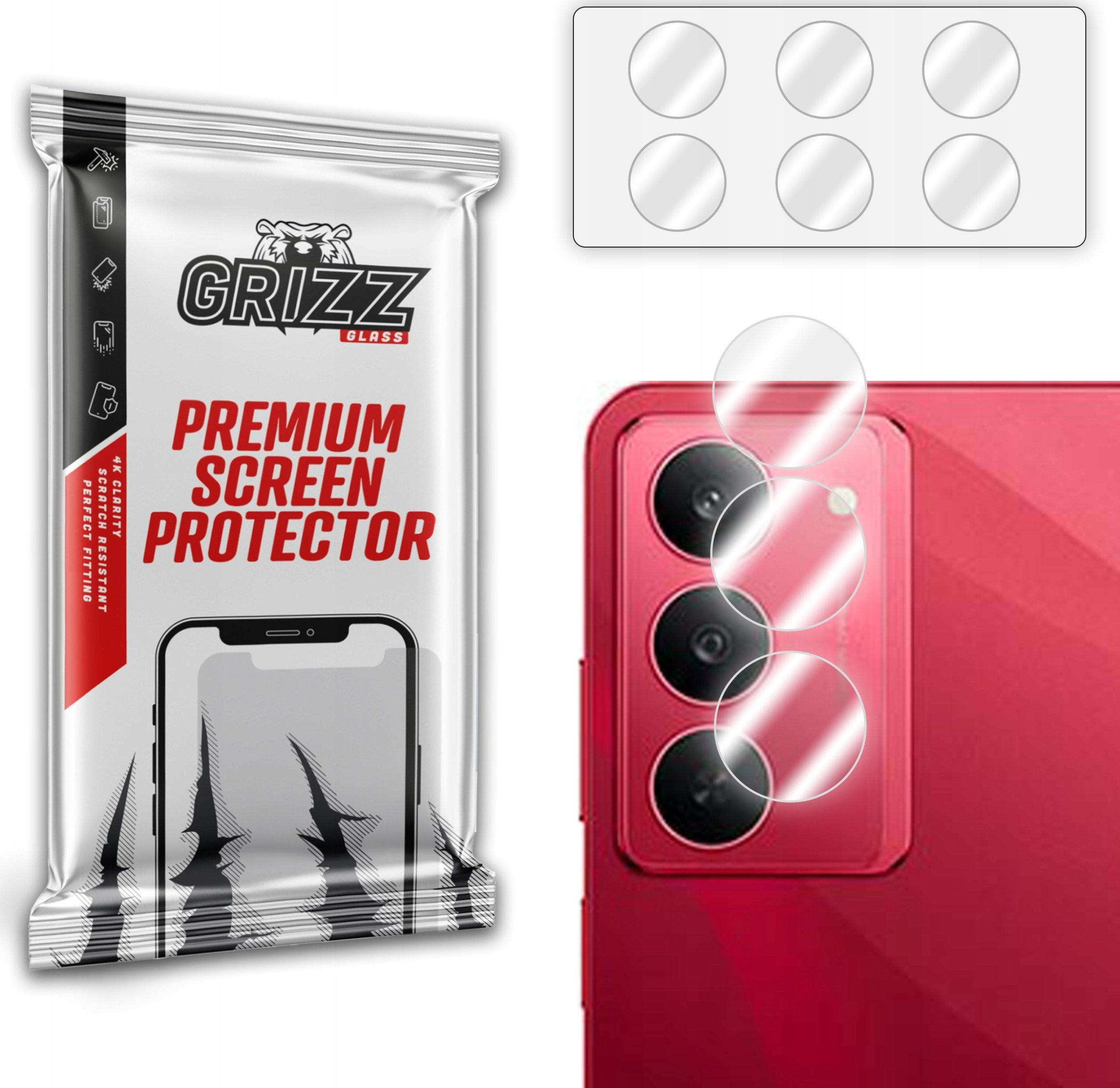 Szkło na aparat GrizzGlass HybridGlass Camera do Realme 14x