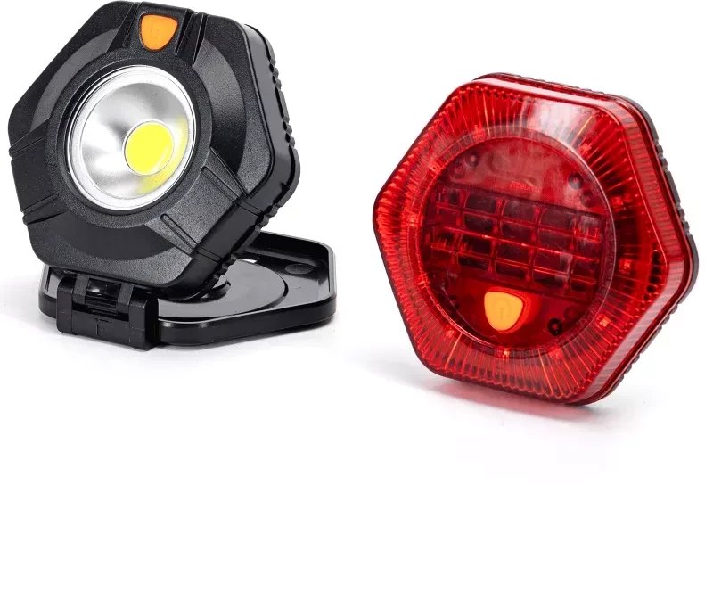 Lampka robocza i ostrzegawcza komplet 2 lampek magnesem na baterie AAA