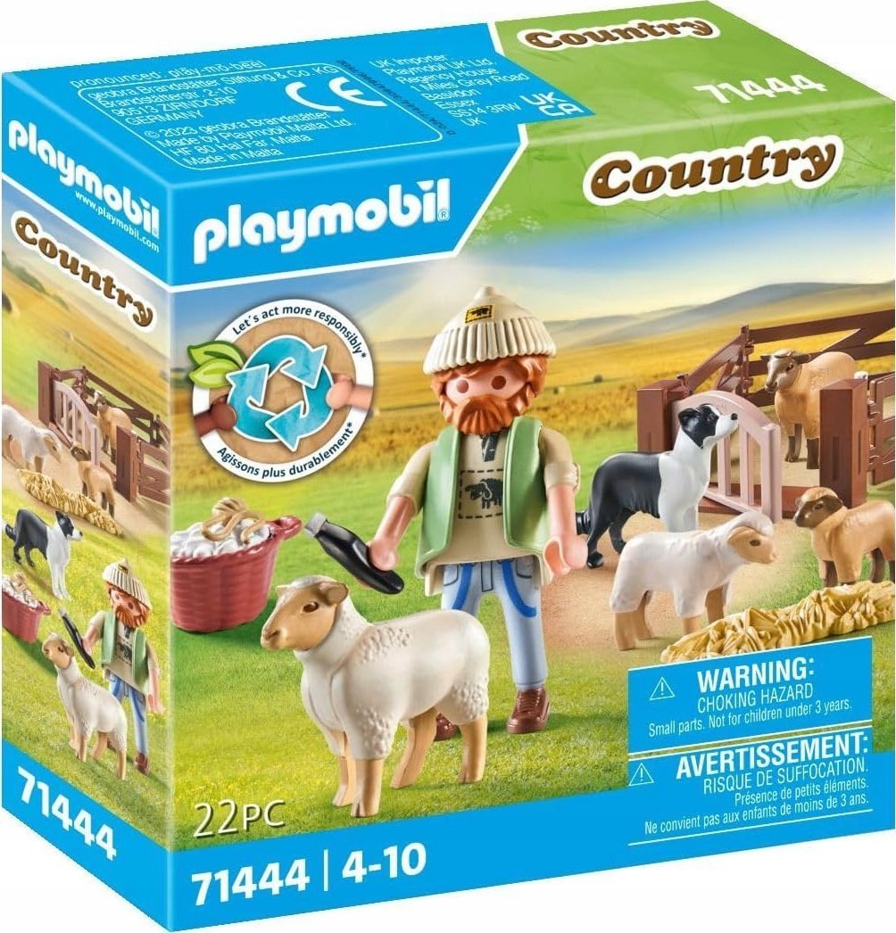 Playmobil Zestaw z figurkami Country 71444 Młody owczarz z owcami
