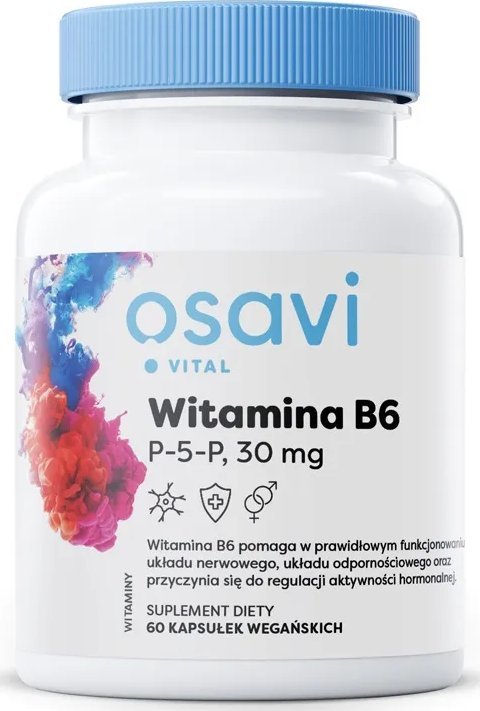 Osavi Osavi - Witamina B6, P-5-P, 30 mg, 60 vkaps