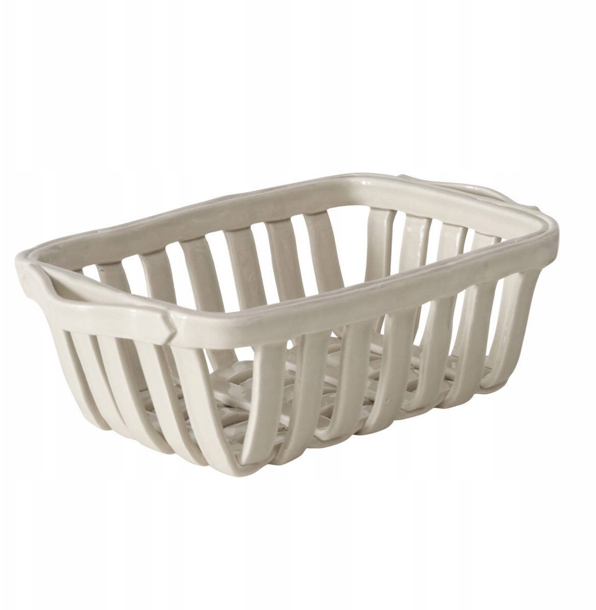 Ozdobna miska ceramiczna w kształcie kosza BARBERY, 24 x 15,5 cm