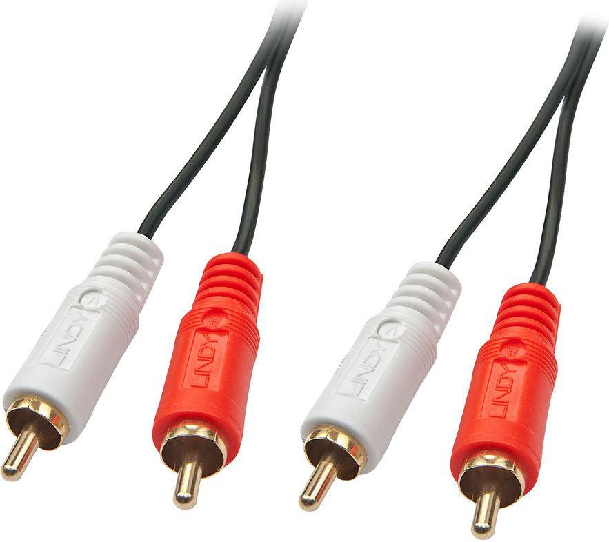 Kabel Lindy RCA (Cinch) x2 - RCA (Cinch) x2 1m czarny (35660)