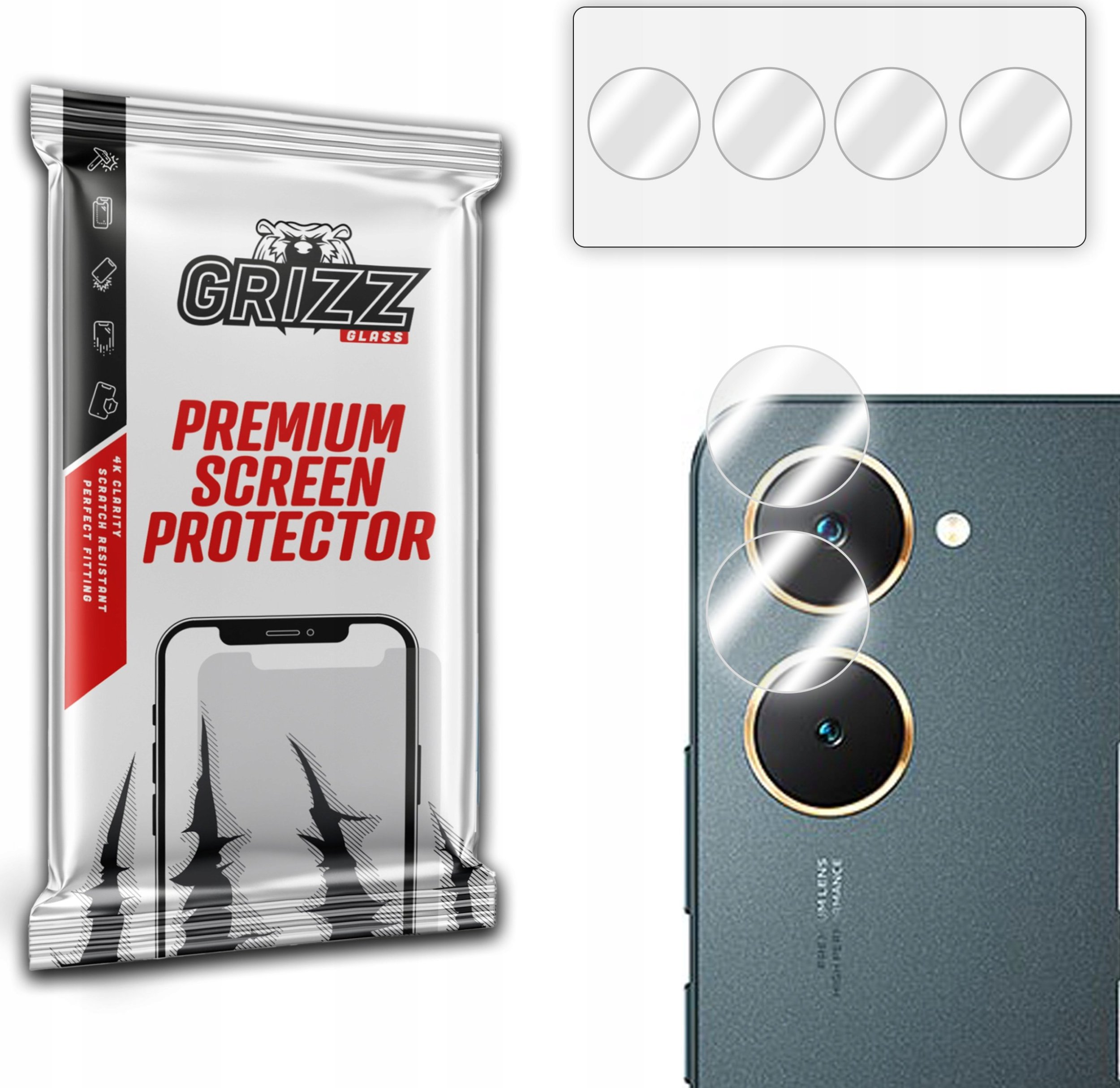 GrizzGlass Szkło na aparat GrizzGlass HybridGlass Camera do Vivo Y03