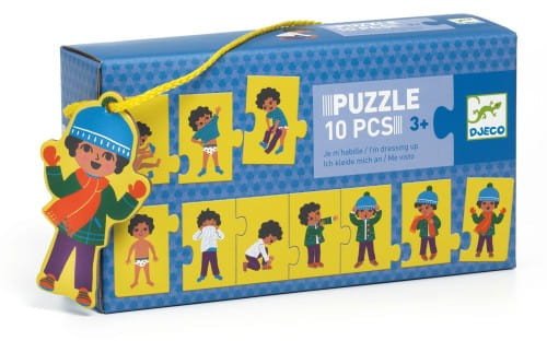 UBIERAM SIĘ - Puzzle dla Najmłodszych 10 el. - Djeco - DJ08188 - 3 lata +